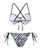 Black & White 1950s Zebra Stripes Starfish Bikini Set - vintage fashion, retro style, classic black