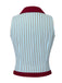 2PCS 1950s Blue Stripes Patchwork Blouse & Red Solid Shorts - vintage fashion, retro style, elegant red