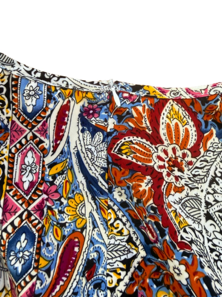 Multicolor 1950s Print V-Neck Sleeveless Romper
