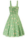 1950s Botanical Print Strap High Waist Dress — a 1950s silhouette that turns sidewalks into runways