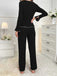 1950s Bow Knitted Ruffled Long Pajama Set - vintage fashion, retro style