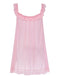 1950s Bow Lace Trim Sheer Mesh Babydoll Nightgown - vintage nightgown, retro sleepwear