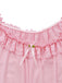 1950s Bow Lace Trim Sheer Mesh Babydoll Nightgown - vintage nightgown, retro sleepwear
