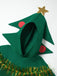 Green 1950s Christmas Tree 3D Embellished Hooded Cape - vintage fashion, retro style