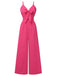 1950s Chest Bow Spaghetti Strap Jumpsuit, vintage romper, retro jumpsuit - perfect for women who love vintage and retro fashion