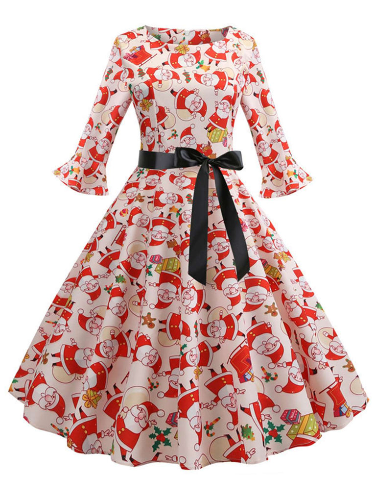 white christmas dresses Feminine Flare Dress main image 0