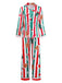1950s Christmas Gingerbread Candy Cane Pajama Set - vintage fashion, retro style