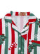 1950s Christmas Gingerbread Candy Cane Pajama Set - vintage fashion, retro style