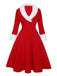 This & 1950s Christmas Lapel Dress wraps her in 1950s elegance, one twirl at a time