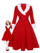 & 1950s Christmas Lapel Dress: timeless style reimagined
