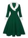 & 1950s Christmas Lapel Dress — vintage elegance for the modern woman