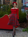 1950s Christmas Off Shoulder Tartan Dress - vintage dress, retro fashion, rockabilly