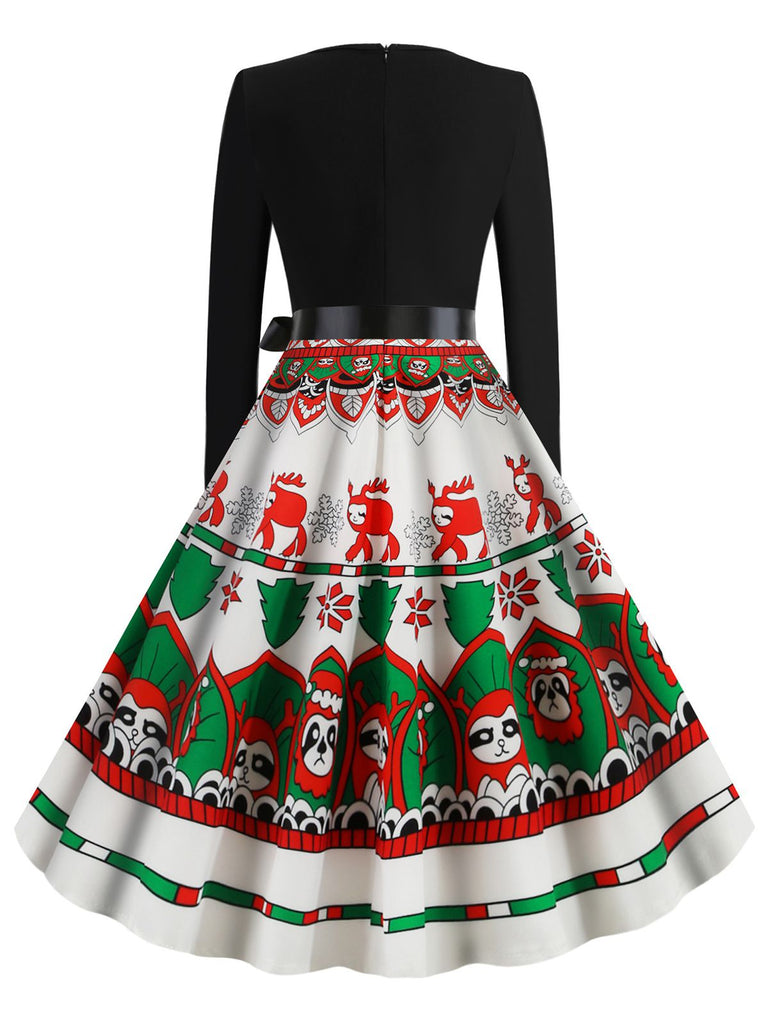 This 1950s Christmas Patchwork Swing Dress wraps her in 1950s elegance, one twirl at a time