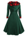 & 1950s Christmas Plaids Hooded Dress — vintage elegance for the modern woman