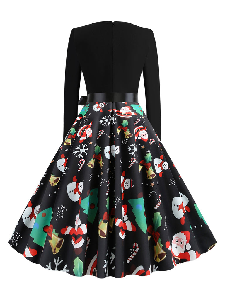 1950s Christmas Print Belted Dress: where 1950s romance meets her modern spirit