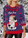1950s Christmas Santa Grandma Beer Cheer Sweater - vintage fashion, retro style