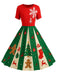 1950s Christmas Snowflake Swing Dress - vintage dress, retro fashion, rockabilly