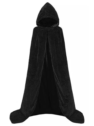 She throws on this 1950s Christmas Solid Long Hooded Cape and the city feels like 1950s Paris