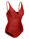 1950s Classic Solid One-Piece Swimsuit — 1950s poolside glamour meets sun-drenched confidence