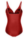 She's wearing 1950s Classic Solid One-Piece Swimsuit and the whole beach remembers the 1950s
