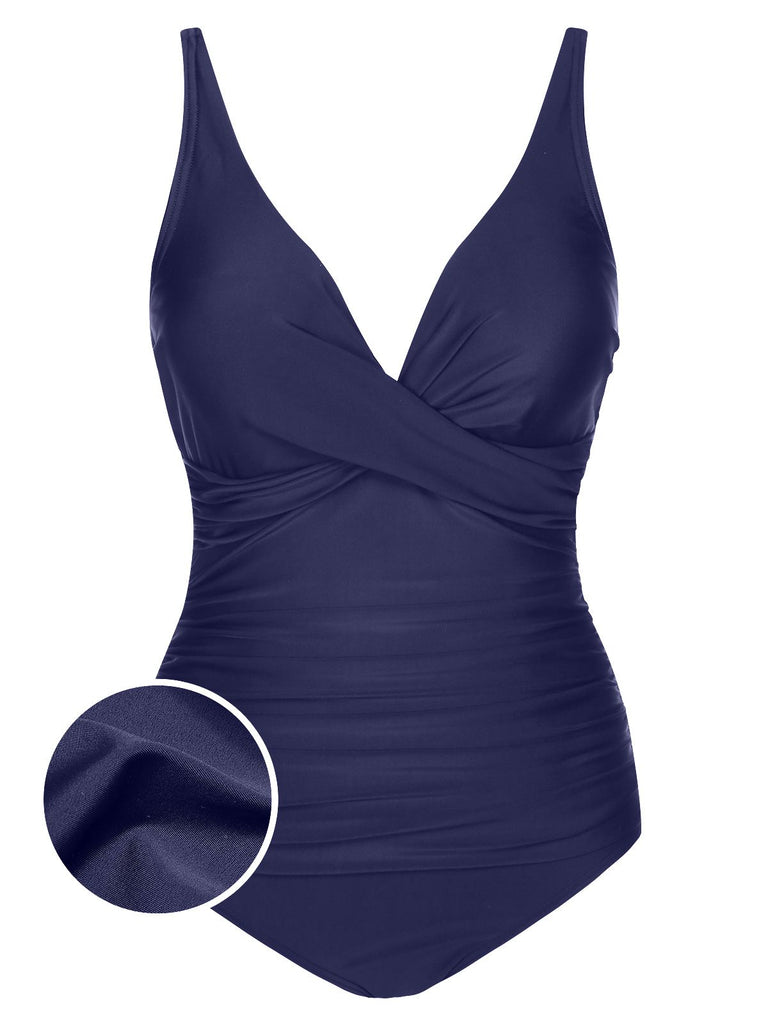 She's wearing 1950s Classic Solid One-Piece Swimsuit and the whole beach remembers the 1950s