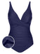 She's wearing 1950s Classic Solid One-Piece Swimsuit and the whole beach remembers the 1950s