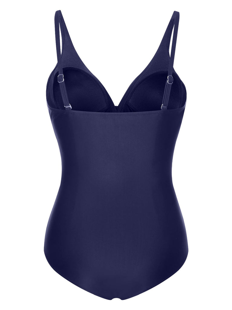 1950s Classic Solid One-Piece Swimsuit — because 1950s glamour never goes out of style