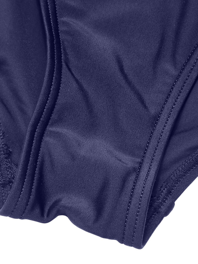 1950s Classic Solid One-Piece Swimsuit: 1950s Riviera elegance, reimagined for her