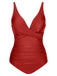 1950s Classic Solid One-Piece Swimsuit — because 1950s glamour never goes out of style