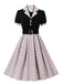 1950s Color Block Polka Dots Lapel Dress — vintage elegance for the modern woman