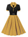 1950s Color Block Polka Dots Lapel Dress: timeless style reimagined