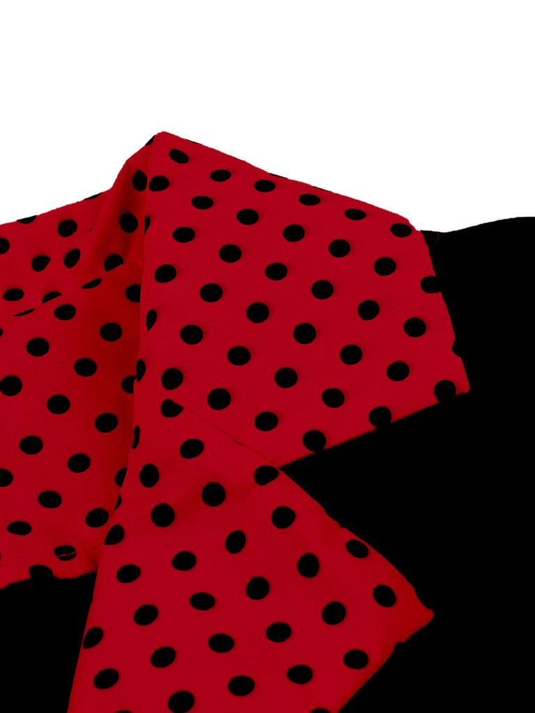 1950s Color Block Polka Dots Lapel Dress: timeless style reimagined