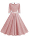 1950s Contrast Tie Neck Belted Lapel Dress — the kind of 1950s dress that makes strangers smile