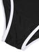 1950s Contrast Trim High Waist Bikini Set - vintage fashion, retro style