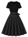 This 1950s Crew Neck Patchwork Swing Dress wraps her in 1950s elegance, one twirl at a time