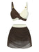1950s Cross-Back Ruched Mesh Bikini Set - vintage fashion, retro style