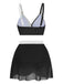1950s Cross-Back Ruched Mesh Bikini Set - vintage fashion, retro style