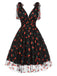 1950s Daisy Mesh Swing Dress - vintage dress, retro fashion, rockabilly