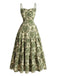 1950s-Damask-Spaghetti-Strap-Sweetheart-A-Line-Dress, vintage, retro, dress