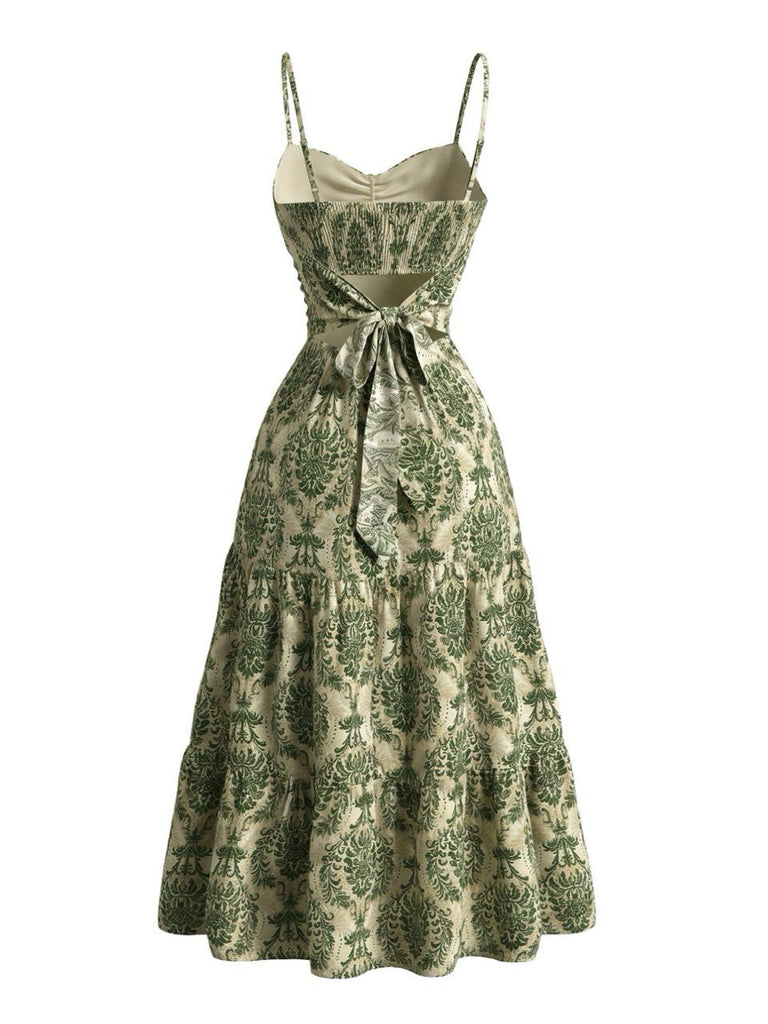 1950s Damask Spaghetti Strap Sweetheart A-Line Dress | Retro Stage 1950s Damask Spaghetti Strap Sweetheart A-Line Dress | Retro Stage