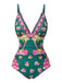 She's wearing 1950s Deep V Grape One-Piece Swimsuit and the whole beach remembers the 1950s