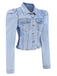 1950s Denim Leg-Of-Mutton Button Coat, vintage coat, retro outerwear - perfect for women who love vintage and retro fashion