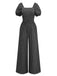 1950s Ditsy Floral Square Neck Puff Jumpsuit - vintage jumpsuit, retro fashion