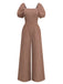 1950s Ditsy Floral Square Neck Puff Jumpsuit - vintage jumpsuit, retro fashion