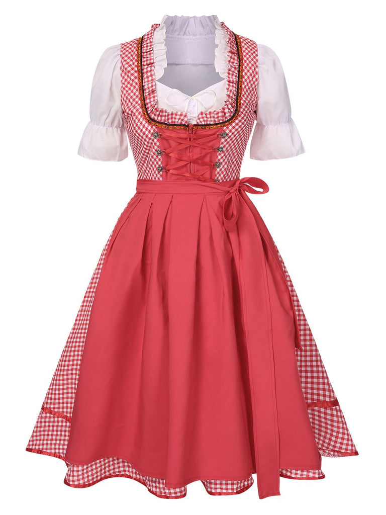 red oktoberfest dress The Saskia (Red) Oktoberfest Beer Maid Costume Oktoberfest Costumes