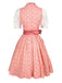 2PCS Pink 1950s Sweetheart Floral Embroidered Dress - vintage dress, retro fashion, rockabilly