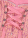 2PCS Pink 1950s Sweetheart Floral Embroidered Dress - vintage dress, retro fashion, rockabilly