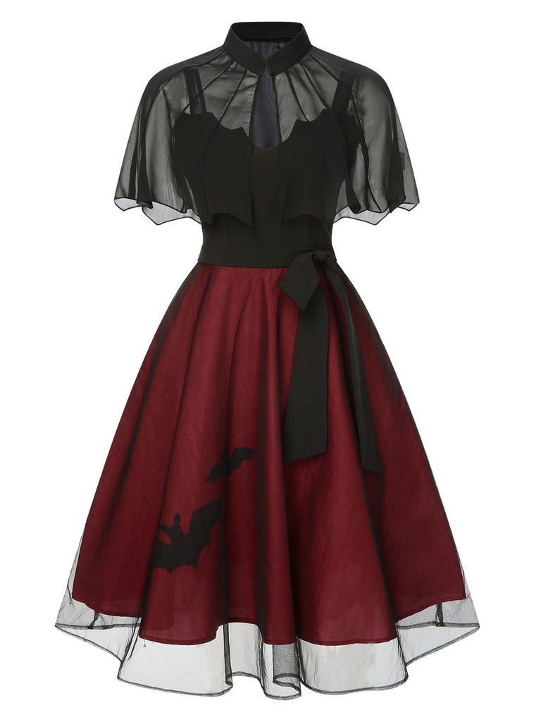 open lace back dress I.H.F Crepe and Silk Taffeta Cap Sleeve Gown in Red main image 0