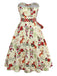 1950s Christmas Candy Cane Santa Bow Strapless Dress - vintage dress, retro fashion, rockabilly