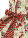 1950s Christmas Candy Cane Santa Bow Strapless Dress - vintage dress, retro fashion, rockabilly